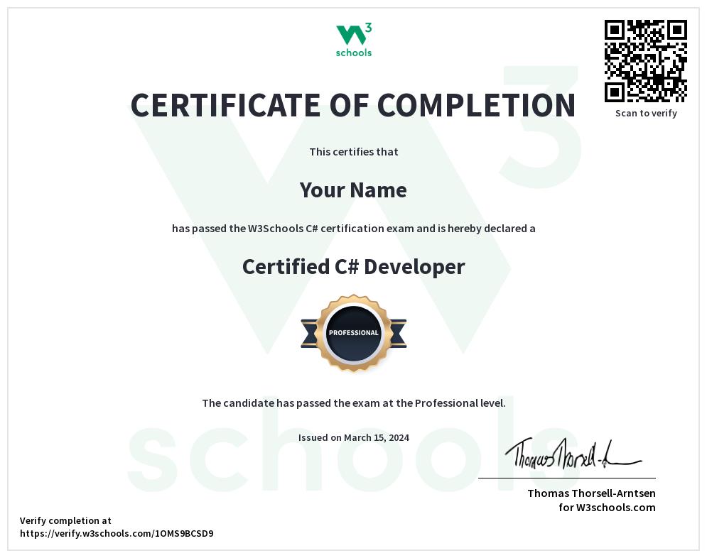 Benefits of C# Practitioner Certificate: